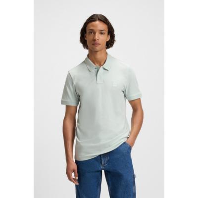 Poloshirt BOSS ORANGE "Passenger", Herren, Gr. S, open blau474, Jersey, Obermaterial: 95% Baumwolle, 5% Elasthan, casual, Basic hüftbedeckend, hoch geschlossener Ausschnitt, Kurzarm eng Bündchen, Shirts, mit Polokragen Image