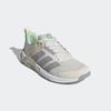 Trainingsschuh ADIDAS PERFORMANCE "DROPSET CONTROL SNEAKER", Gr. 39, chalk weiß, halo silber, lime burst, Textil, sportlich, Schuhe