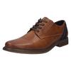 Schnürschuh BUGATTI, Herren, Gr. 44, braun (cognac), Lederimitat, casual, Schuhe, Anzugschuh, Business Schnürschuh mit modischem Fersen-Flag