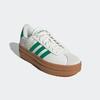 Sneaker ADIDAS SPORTSWEAR "VL COURT BOLD", Gr. 37, core weiß, court grün, gold metallic, Leder, Synthetik, sportlich, Schuhe, Design auf den Spuren des adidas Gazelle Bold, Topseller