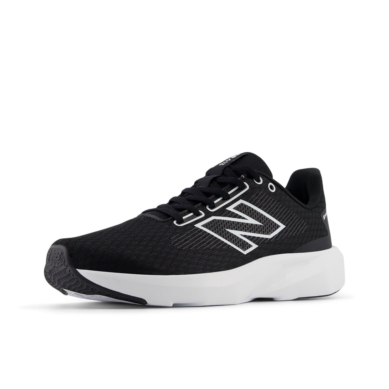 Laufschuh NEW BALANCE "413V3", Herren, Gr. 45, schwarz-weiß (schwarz, weiß, schwarz), Synthetik, Schuhe Laufschuh