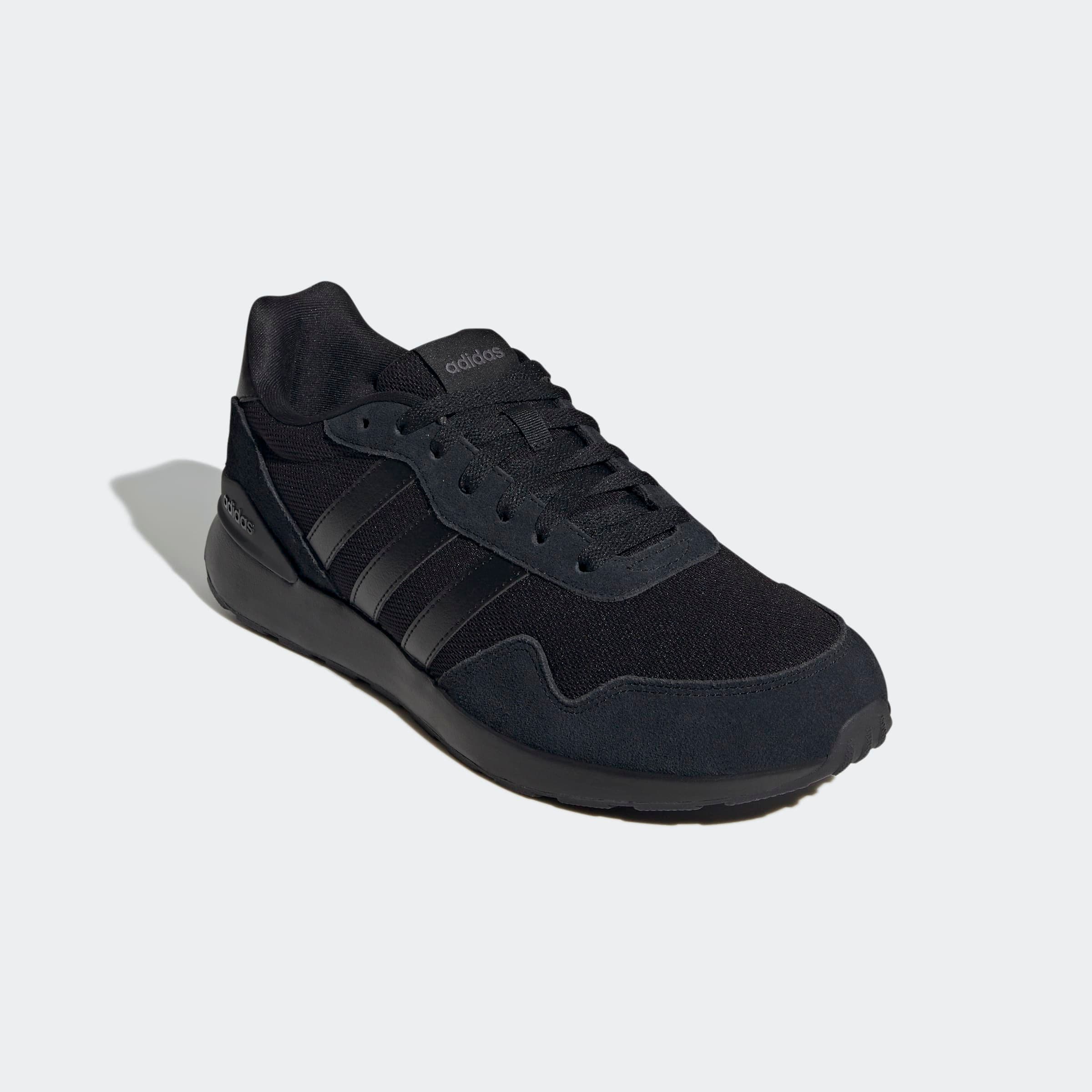 Sneaker ADIDAS SPORTSWEAR "RUN 60S 4.0", Herren, Gr. 41, schwarz (core schwarz, core schwarz, core schwarz), Leder, Textil, Schuhe Sneaker