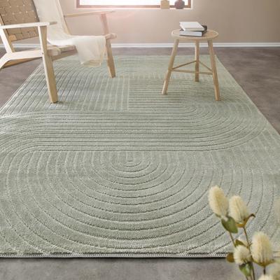 Outdoorteppich WECON HOME "Bacalar", grün (salbei grün), B:140cm H:5mm L:200cm, Polypropylen, Teppiche, Innen & Außen, robust, pflegeleicht, 3D-Optik, wetterfest, waschbar Image