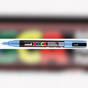 uni-ball Fasermaler Uni Posca PC-3M 0,9-1,3mm hellblau Packung mit 6 Stück Image