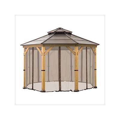 Sunjoy Group Replacement Mosquito Netting for 13 x 13 Hardtop Gazebo (Brown)
