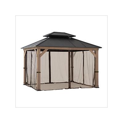 Sunjoy Group Replacement Mosquito Netting for 10 x 12 Wood Frame Gazebo (Brown)