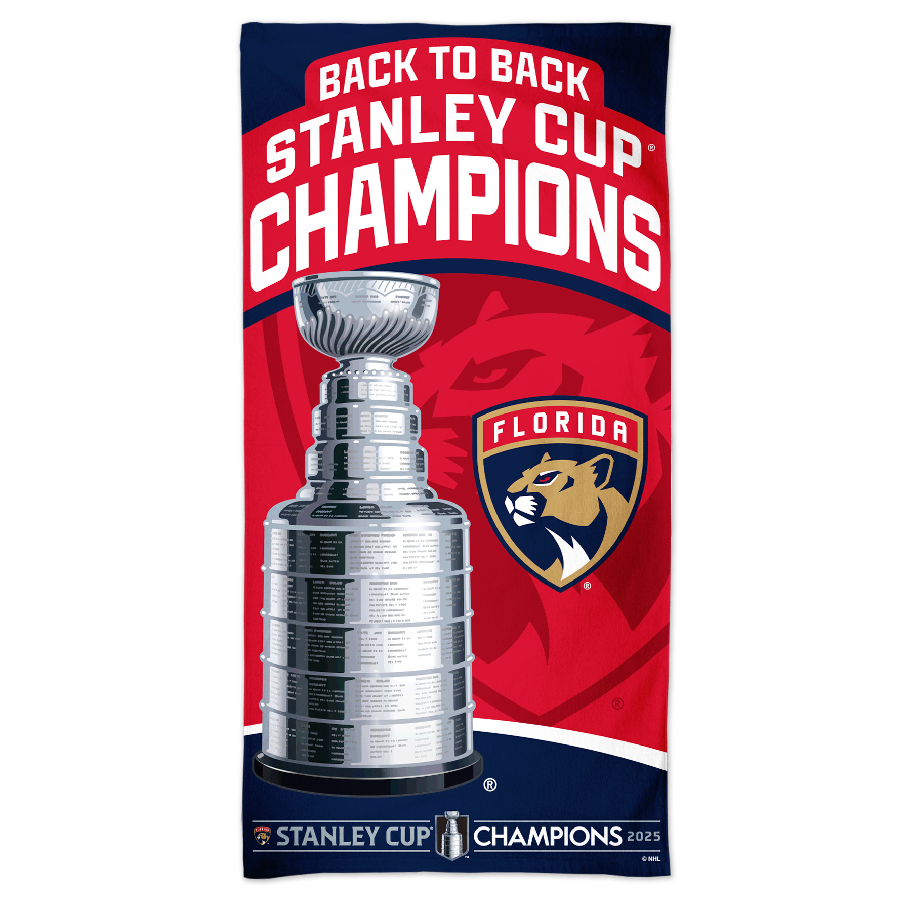 Spectra-Strandtuch zum Stanley-Cup-Sieger der Florida Panthers 2025 (76 x 156 cm) Image