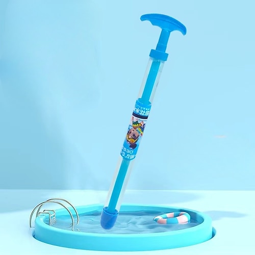 Feuerwerks-Wasserpistole mit Rückzieh-Soaker-Blaster, Sommer-Strand-Wasserspielzeug für Kinder und Erwachsene, lustige Wasserschlacht-Sprühpistole für draußen Image