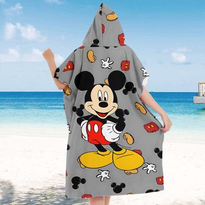 TEMU Microfiber Quick-dry Hooded Beach Towel - Super Soft, Lightweight & Compact - With Print - Ideal For Travel, Swimming & Beach Activities - Unisex Gift, Beach Towels Image