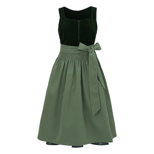 Karneval Oktoberfestbier Kleid Dirndl Trachtenkleider Dienstmädchen Bayerisch Deutsch Wiesn Damen Karneval Bier Festival Stoff im traditionellen Stil Kleid Schürze Image