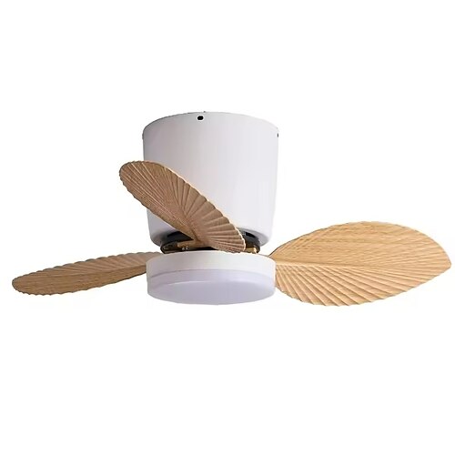 moderner 3-Blatt-LED-Deckenventilator mit ABS-Blattlosem Gleichstrommotor, Frequenzumwandlung, Eisen, Fernbedienung, 110 V-220 V Image