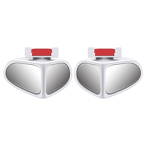 2 specchietti retrovisori ovali girevoli a 360° per angoli ciechi, lenti ultra-trasparenti, grandangolo anteriore Staffe di montaggio regolabili per specchietti retrovisori compatibili con camion,