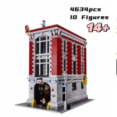 Ghostbusters Firehouse Hauptquartier 16001 City Street View Bausteine Bricks Kit kompatibel 75827 Kindergeburtstagsgeschenk 4634 Stück Image