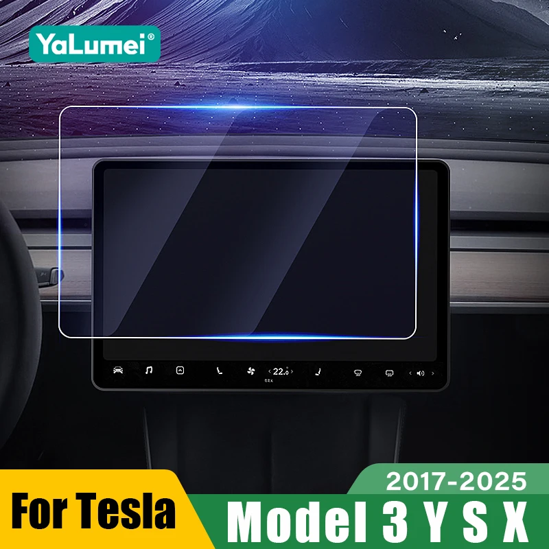 Für Tesla Modell 3 Y S X 2017-2020 2021 2022 2023 2024 2025 Gehärtetes Glas Auto GPS Navigation Screen Protector film Zubehör Image