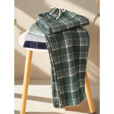 Pajama Pants Men's Summer Trousers Thin Loose Large Size Spring and Autumn Casual Home Pants Men Can Wear Outside Image