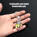 Portachiavi con logo per auto in metallo/pelle 3D Portachiavi Interni auto Accessorio per Fiat 500 Abarth Punto Panda Grande Doblo Stilo Pondo