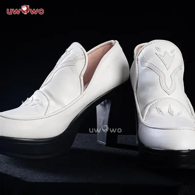 UWOWO Spiel Nierr: Automataa 2B Catgirl Namjatownn Collab Weiß Cosplay Schuhe Halloween Schuhe Image
