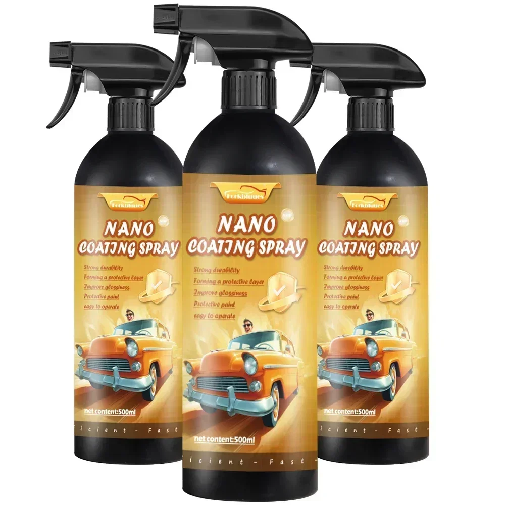 Keramik Auto Beschichtung 500ML 9H Nano Flüssigkeit Glas Überzogene Kristall Hydrophobe Wasserdichte Polieren Farbe Härte Auto Polnischen wachs Image