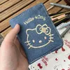 Kawaii Denim Hello Kitty ID Aufbewahrungsclip Cartoon Japanischer Charm Hello Kitty Bankkartenaufbewahrung Clip Dekoration Geschenk Vintage