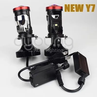 30000LM Y7 Y7D H4 LED Headlights Car H4 Mini Projector Lens 6000k High Low Beam Turbo Fan Auto LED