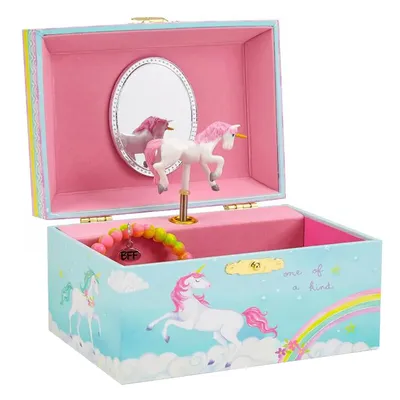 Music Box Christmas Fantasy Rotating Unicorn Children's Music Box New Year Birthday Gift
