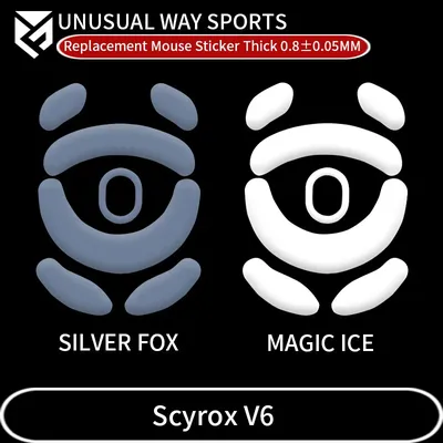 UnusualWaySports Mouse Skates Feet Scyrox V6 Cambered Surface PTFE Anti Collapse Magic Ice Pink