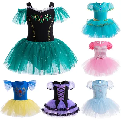 Kinder Anna Cinderella Aurora Cosplay Prinzessin Kleid Mädchen Ballett Leistung Tanz Kostüm Kinder Image