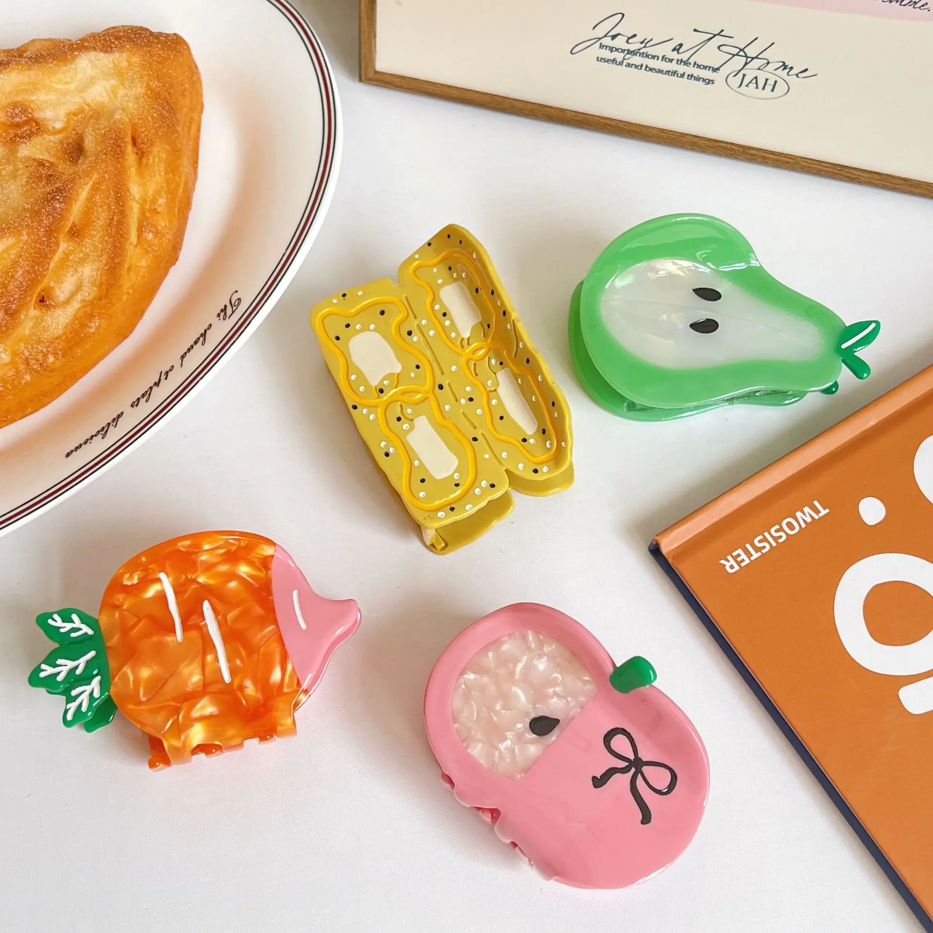 1 Stück süße und schöne Haarspange, roter kleiner Apfel, Haarspange im neuen Stil, große Menge, neues Obst-Haarspangen-Accessoire Image