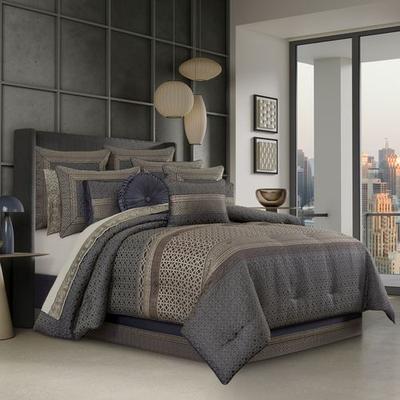Alaro II Comforter Set Slate Blue, King, Slate Blue
