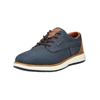 Schnürschuh BUGATTI "bugatti Halbschuhe Textil", Herren, Gr. 45, blau (dunkelblau), Textil, casual, Schuhe