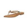 Zehentrenner LAZAMANI "Lazamani Zehensteg Leder", Damen, Gr. 41, gold, Leder, casual, Schuhe