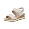 Keilsandalette CAPRICE "Caprice Sandalen Nubukleder", Damen, Gr. 39, weiß, Nubukleder, casual, Schuhe
