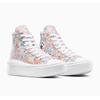Sneaker CONVERSE "CHUCK TAYLOR ALL STAR MOVE PLATFORM MINI FLOWERS", Gr. 36, weiß, cactus bud, Textil, sportlich, Schuhe
