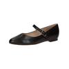 Riemchenballerina CAPRICE "Caprice Ballerinas Leder", Damen, Gr. 36, schwarz, Leder, casual, Schuhe
