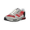 Sneaker NAPAPIJRI "Napapijri Sneaker Leder/Textil", Gr. 42, rot (grau, rot), Leder, Textil, casual, Schuhe