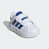 Klettschuh ADIDAS SPORTSWEAR "GRAND COURT 2.0 KIDS", Gr. 24, cloud weiß, royal blau, core schwarz, Synthetik, sportlich, Schuhe, Design auf den Spuren des adidas Superstar, für Kinder