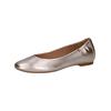 Ballerina CAPRICE "Caprice Ballerinas Leder", Damen, Gr. 39, silber, Leder, casual, Schuhe