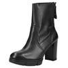 High-Heel-Stiefelette PAUL GREEN "Paul Green Stiefelette Glattleder", Damen, Gr. 37,5, schwarz, Glattleder, casual, Schuhe