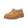 Schnürschuh CLARKS "Clarks Halbschuhe Nubukleder", Damen, Gr. 40, braun (tan), Nubukleder, casual, Schuhe