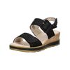 Keilsandalette CAPRICE "Caprice Sandalen Nubukleder", Damen, Gr. 36, schwarz, Nubukleder, casual, Schuhe