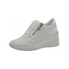 Sneaker MARCO TOZZI "Marco Tozzi Sneaker Leder/Synthetik", Damen, Gr. 41, weiß, Leder, Synthetik, casual, Schuhe