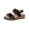 Keilsandalette CAPRICE "Caprice Sandalen Nappaleder", Damen, Gr. 37, schwarz, Nappaleder, casual, Schuhe