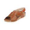 Keilsandalette PIKOLINOS "PIKOLINOS Sandalen Leder", Damen, Gr. 40, braun (brandy), Leder, casual, Schuhe
