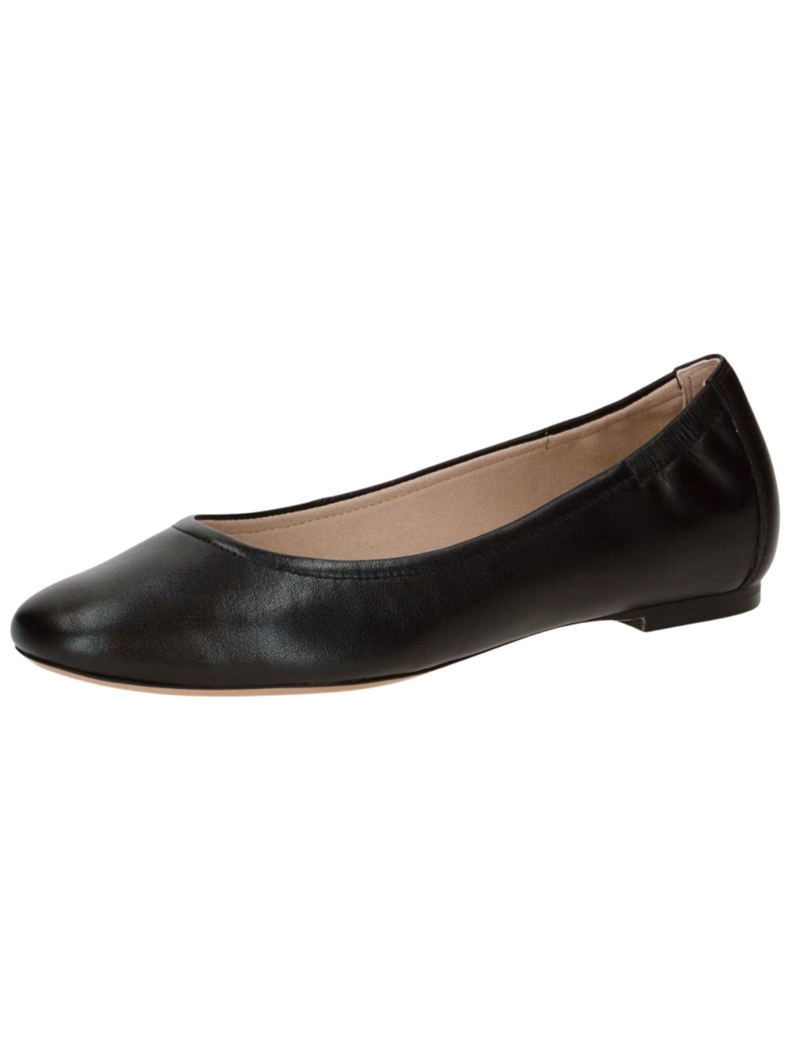 Ballerina CAPRICE "Caprice Ballerinas Leder", Damen, Gr. 37, schwarz, Leder, Schuhe