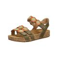 Riemchensandale JOSEF SEIBEL "Josef Seibel Sandalen Leder", Damen, Gr. 39, grün (olive), Leder, casual, Schuhe