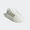 Sneaker ADIDAS SPORTSWEAR "GRAND COURT PLATFORM", Gr. 38, core weiß, gold metallic, sanftes weiß, Synthetik, sportlich, Schuhe, Design auf den Spuren des adidas Superstar