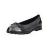 Ballerina GABOR "Gabor Ballerinas Leder", Damen, Gr. 38,5, grau (dunkelgrau), Leder, casual, Schuhe