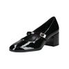 Pumps HÖGL "Högl Pumps Leder", Damen, Gr. 39, schwarz (schwarz lack), Leder, casual, Schuhe
