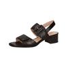 Riemchensandale CAPRICE "Caprice Sandalen Nappaleder", Damen, Gr. 36, schwarz, Nappaleder, casual, Schuhe
