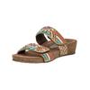 Pantolette LAZAMANI "Lazamani Pantoletten Leder", Damen, Gr. 39, bunt (multi), Leder, casual, Schuhe
